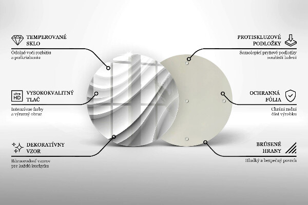 Chopping board glass Geometric lines