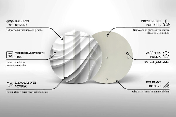 Chopping board glass Geometric lines