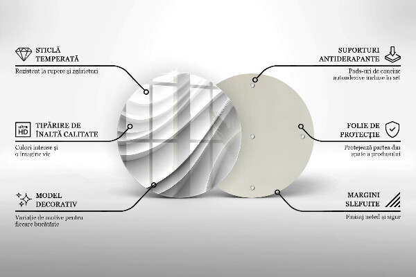 Chopping board glass Geometric lines