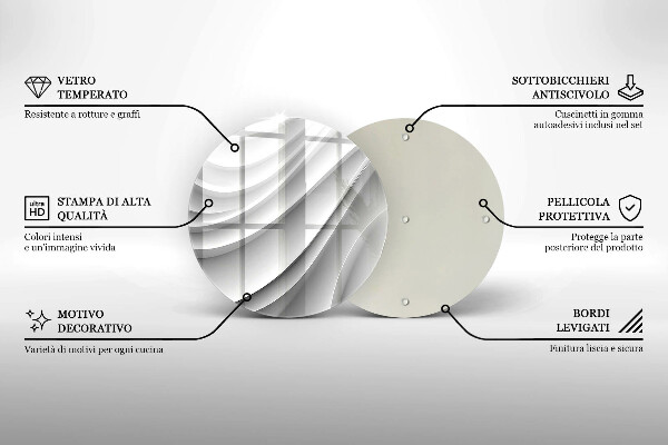 Chopping board glass Geometric lines