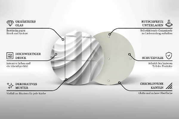 Chopping board glass Geometric lines