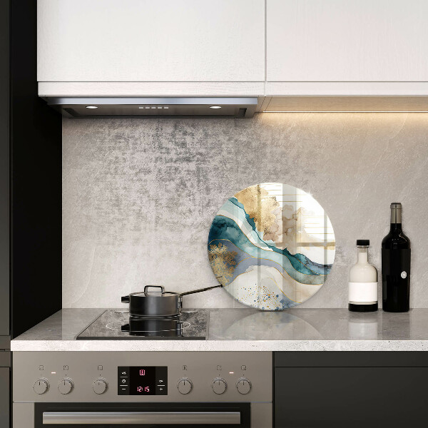 Chopping board glass Colorful marble