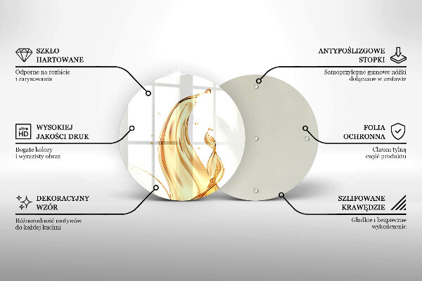 Chopping board glass Olive oil