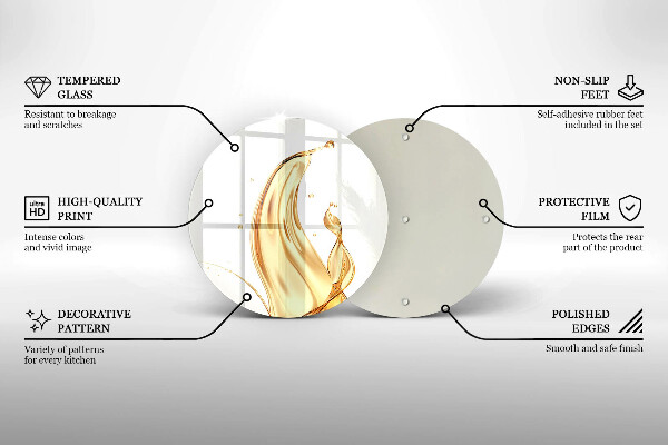 Chopping board glass Olive oil