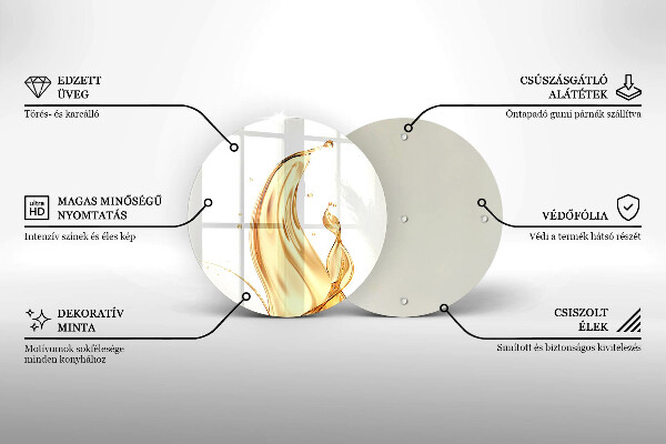 Chopping board glass Olive oil