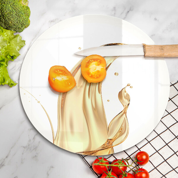 Chopping board glass Olive oil