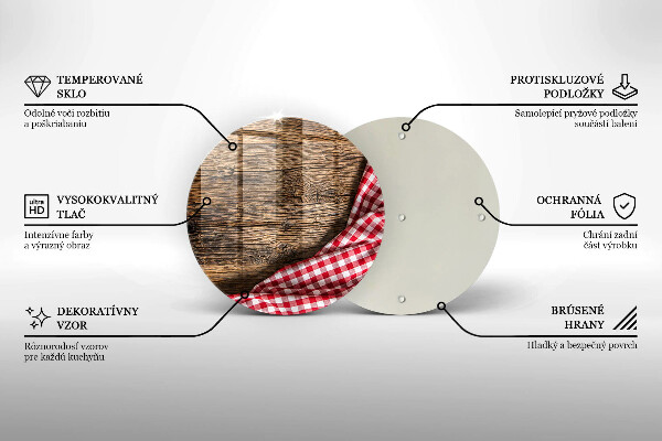 Chopping board glass Wooden table