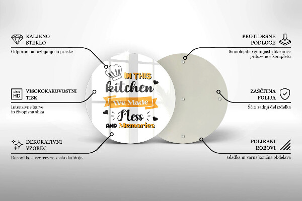 Chopping board glass In this kitchen we made messes and memories