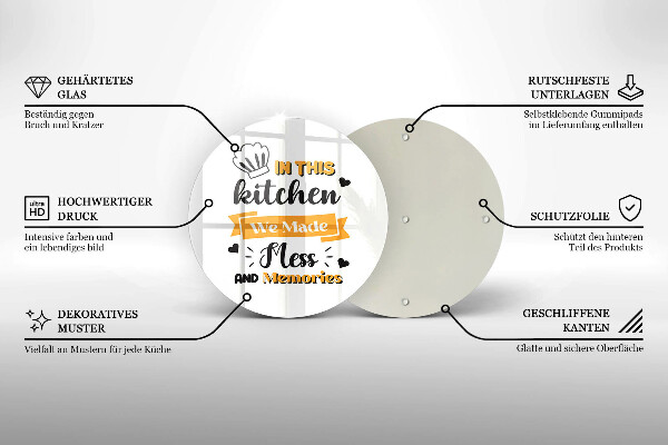 Chopping board glass In this kitchen we made messes and memories