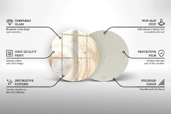 Chopping board glass Wood texture