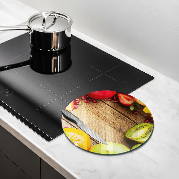 Chopping board glass Fresh fruit