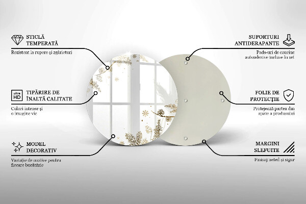 Chopping board glass Winter decorations