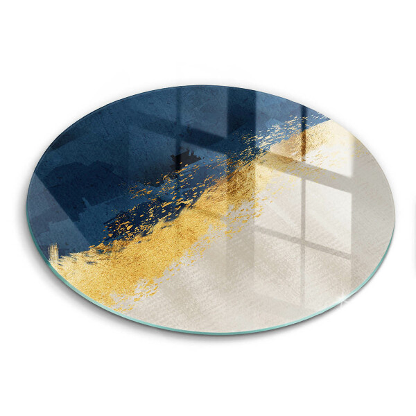 Glass worktop saver Abstraction gold