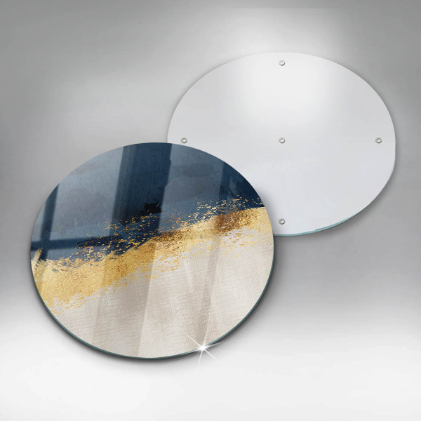 Glass worktop saver Abstraction gold