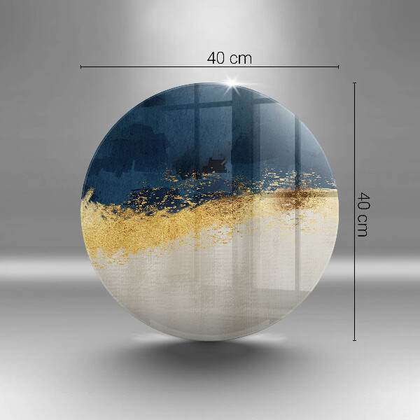 Glass worktop saver Abstraction gold