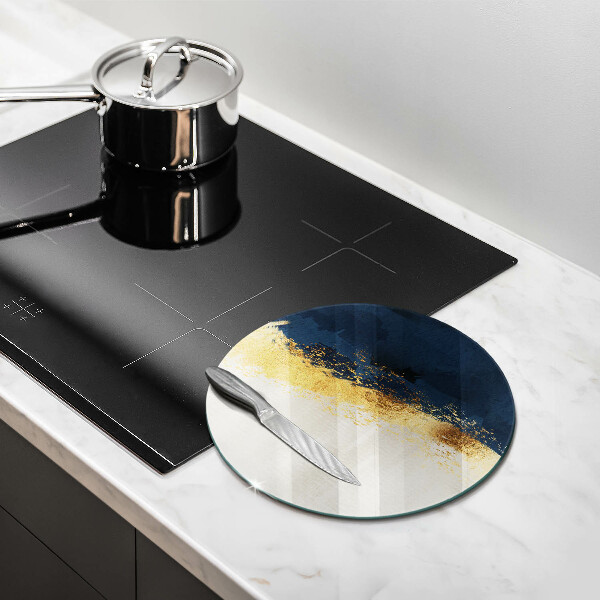 Glass worktop saver Abstraction gold