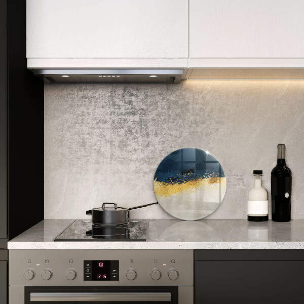 Glass worktop saver Abstraction gold