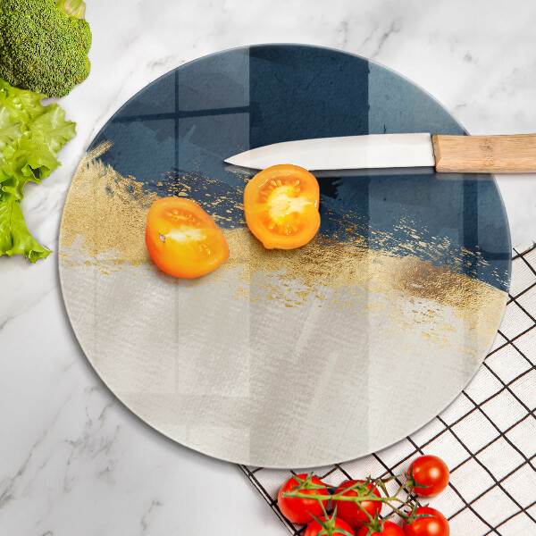 Glass worktop saver Abstraction gold