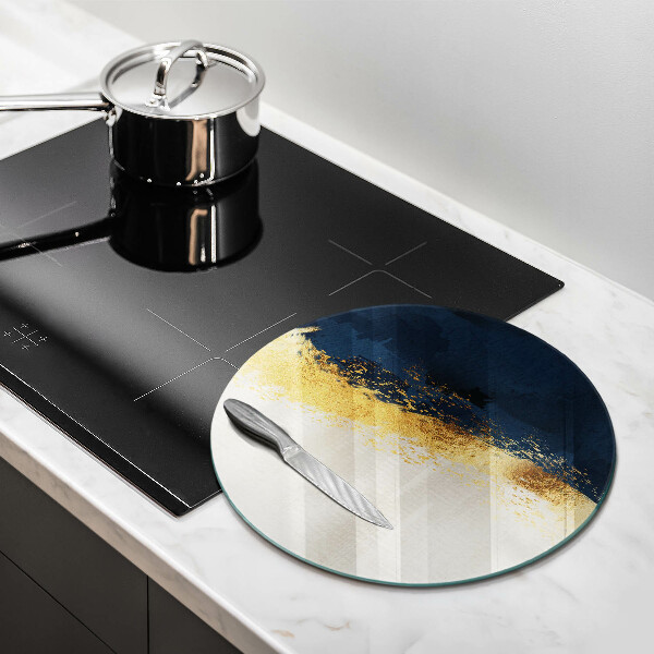 Glass worktop saver Abstraction gold