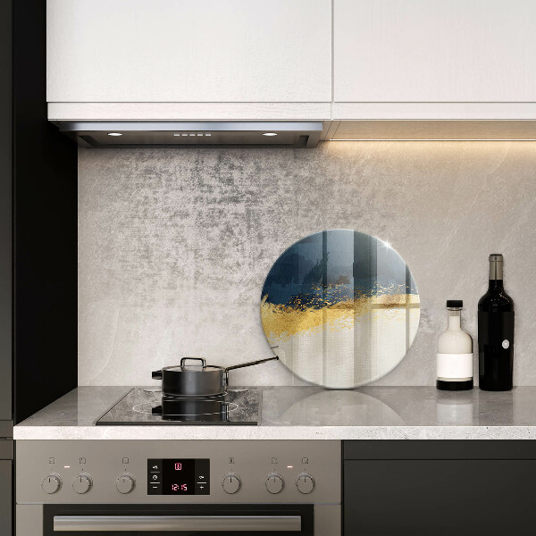 Glass worktop saver Abstraction gold