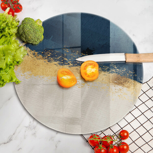 Glass worktop saver Abstraction gold