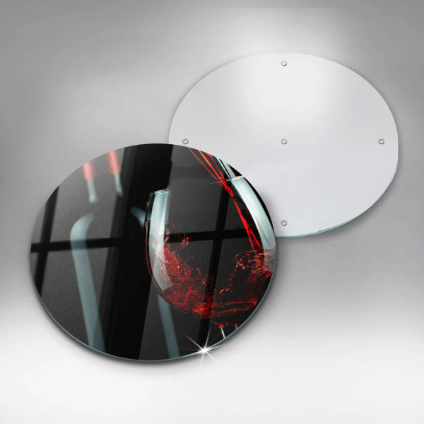 Kitchen worktop protector A bottle of wine and a glass