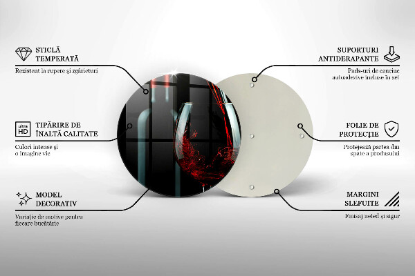 Kitchen worktop protector A bottle of wine and a glass