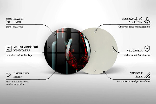 Kitchen worktop protector A bottle of wine and a glass