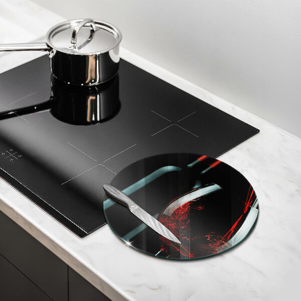 Kitchen worktop protector A bottle of wine and a glass