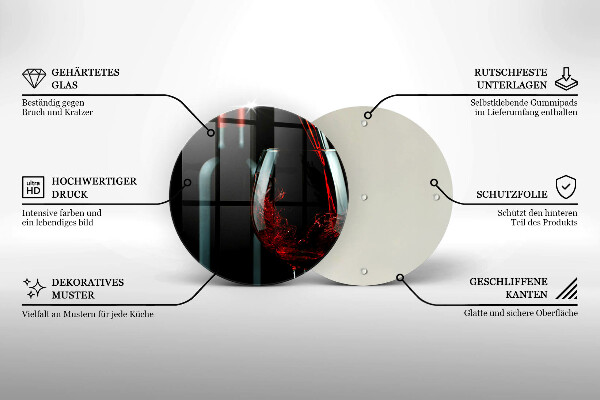 Kitchen worktop protector A bottle of wine and a glass