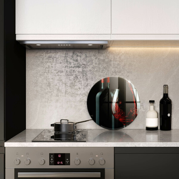 Kitchen worktop protector A bottle of wine and a glass