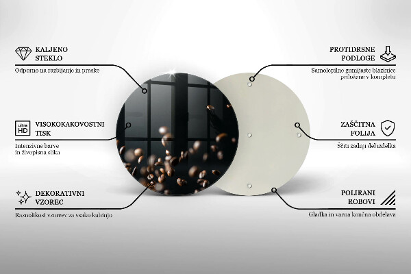 Kitchen worktop protector Falling coffee beans