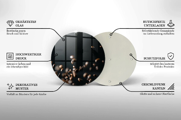 Kitchen worktop protector Falling coffee beans