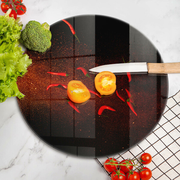 Cutting board Hot chili peppers