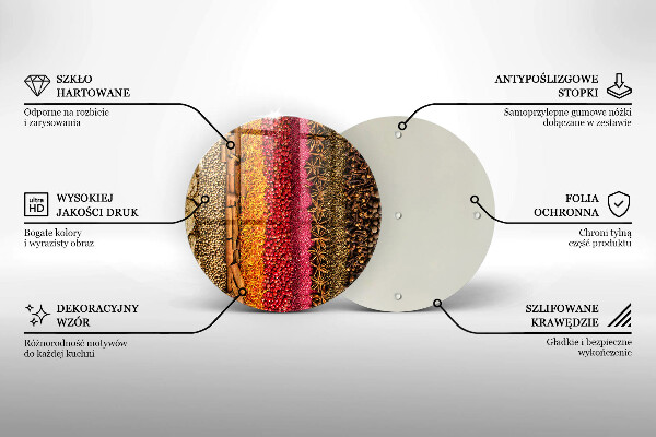 Cutting board Colorful spices