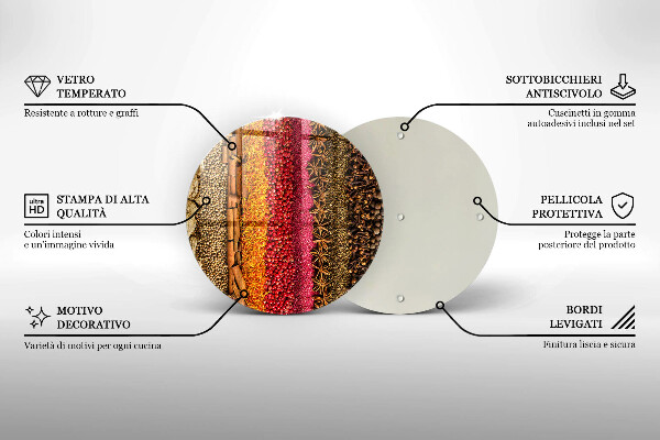 Cutting board Colorful spices