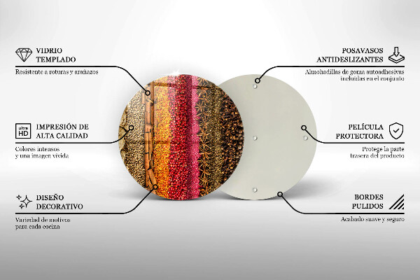 Cutting board Colorful spices