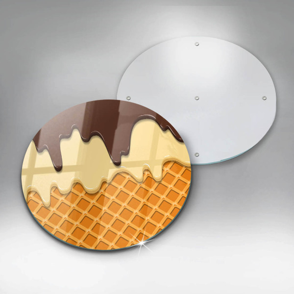 Cutting board Illustration of ice cream