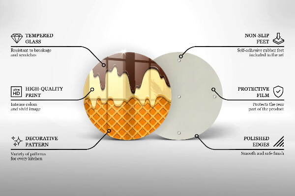Cutting board Illustration of ice cream