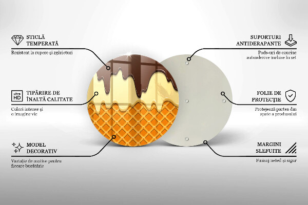 Cutting board Illustration of ice cream