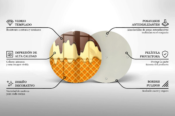 Cutting board Illustration of ice cream
