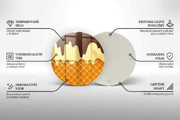 Cutting board Illustration of ice cream