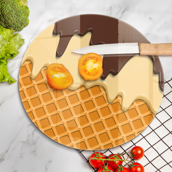 Cutting board Illustration of ice cream