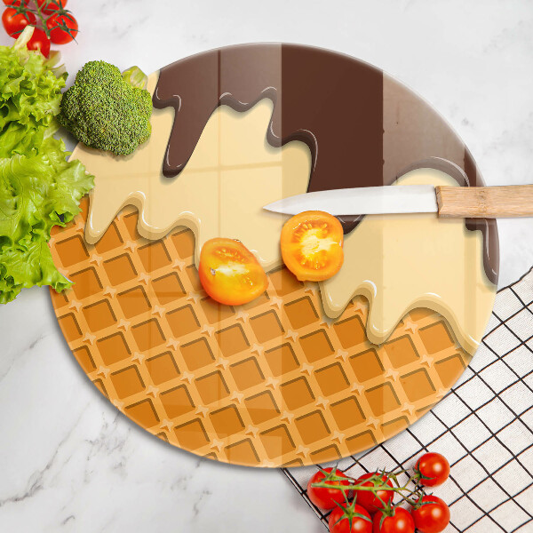 Cutting board Illustration of ice cream