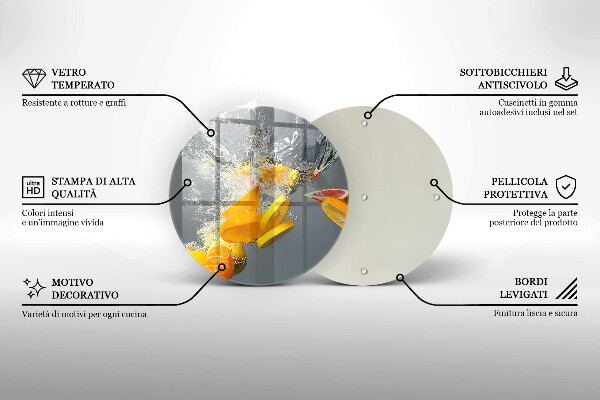 Cutting board Lemons in water