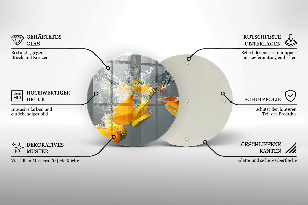Cutting board Lemons in water