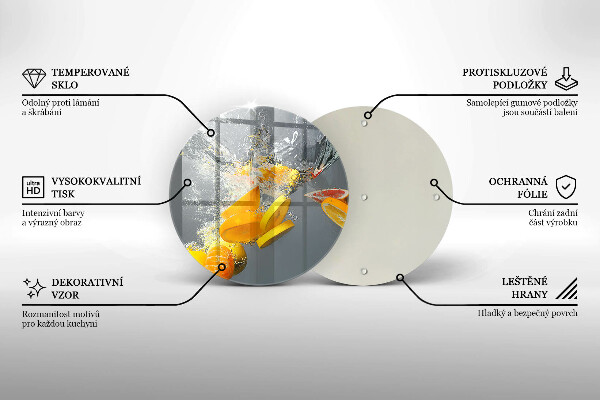 Cutting board Lemons in water