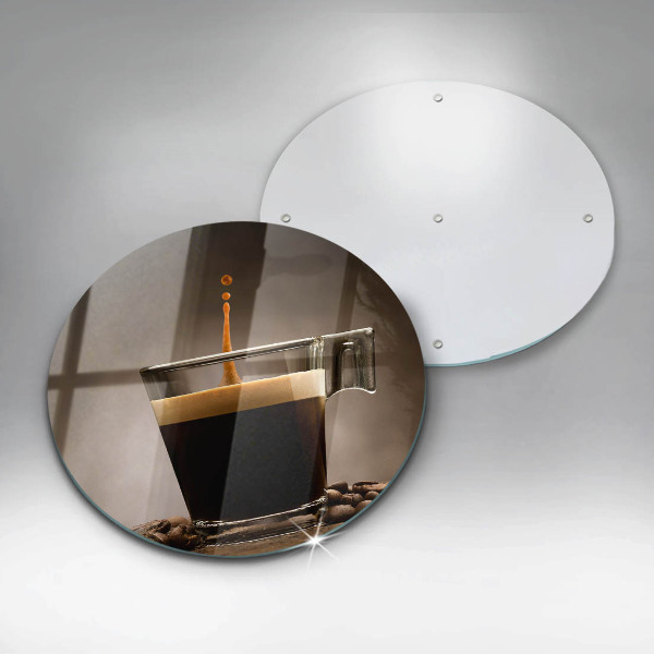 Cutting board Glass and coffee beans