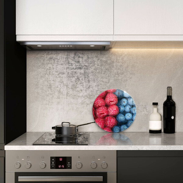 Cutting board Fruit of raspberry and blueberries