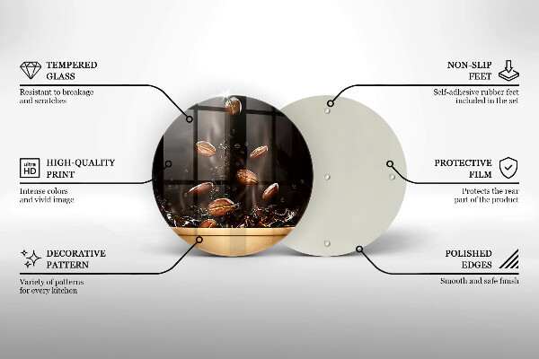 Cutting board Hot coffee beans